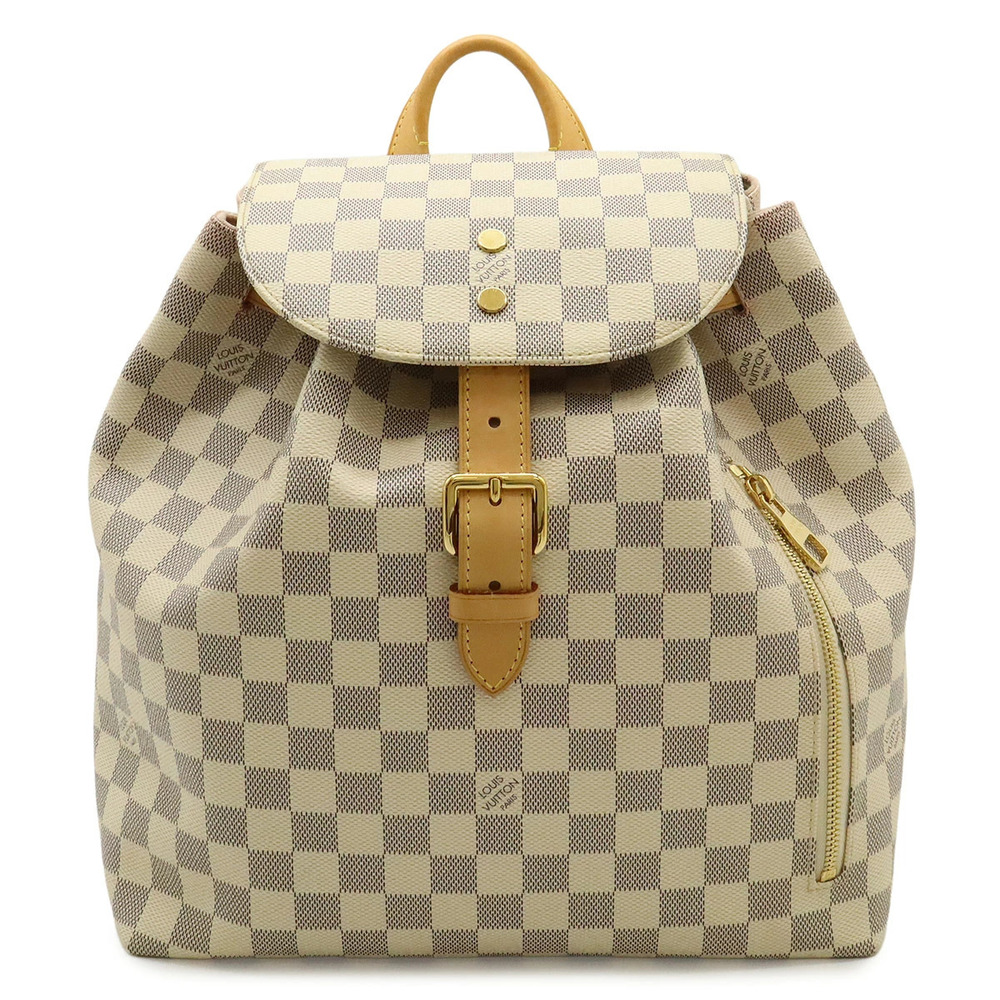 LOUIS VUITTON Damier Azur White Speronne Backpack Shoulder Bag